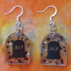 Handmade Gravestone Earrings